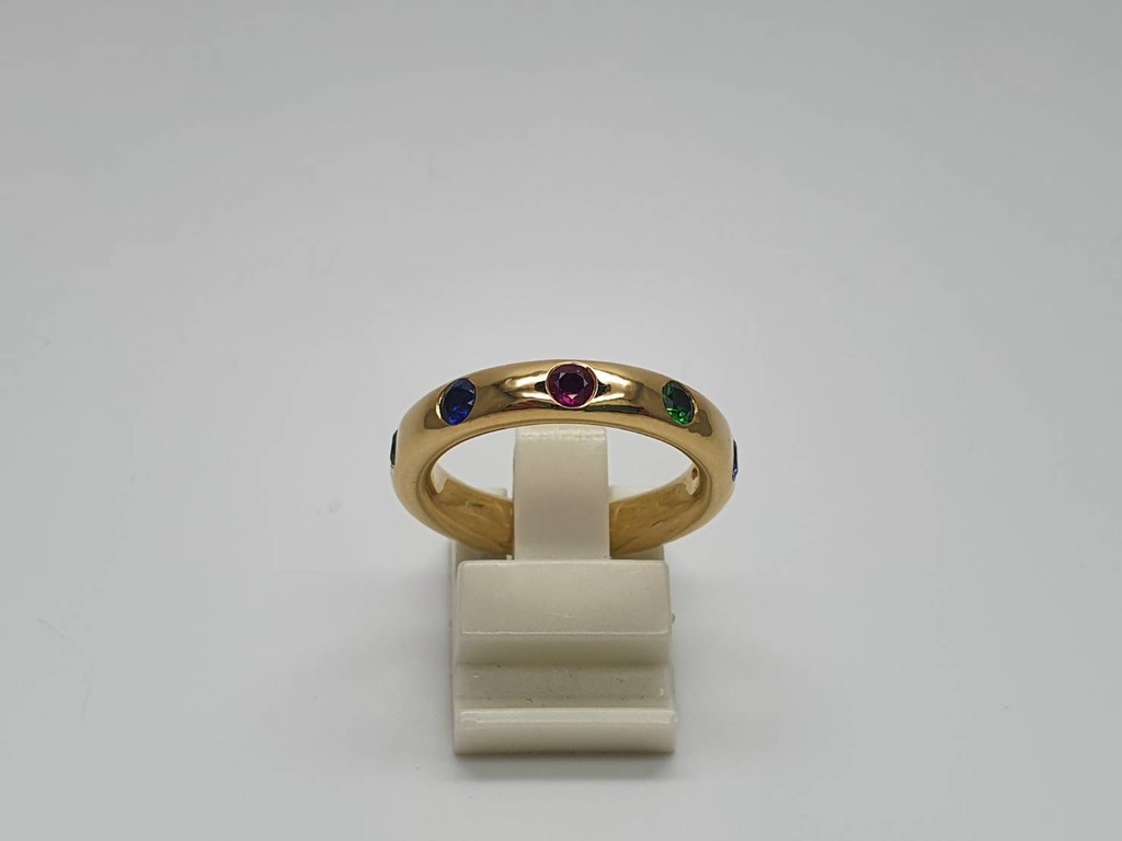 Multi-colour Gemstones Ring 