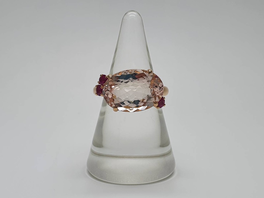 Morganite with Ruby Ring