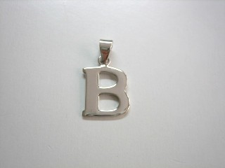 sterling silver Alphabet Charm / Pendant (Letter B)