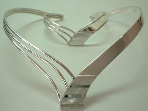 sterling silver Silver Choker and Bangle Set.