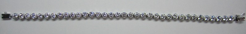sterling silver Cubic Zirconia (CZ) Tennis Bracelet