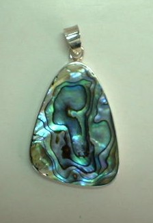 sterling silver Abalone shell Pendant.