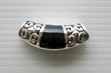 sterling silver Onyx Slide Pendant.