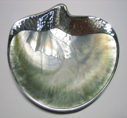 sterling silver Black Mother-of-Pearl Shell Dish